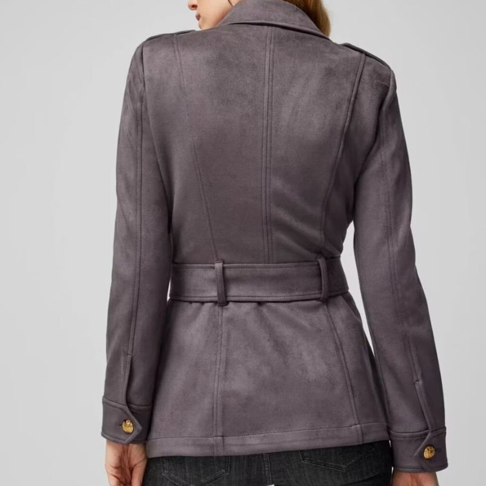 WHBM Ultra Suede Safari Jacket - Picture 2 of 14